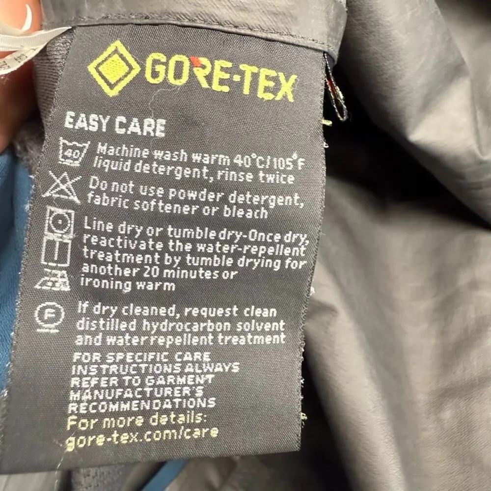 REI Rain jacket Women's 2XL Blue Full Zip Goretex Hooded Hood Waterproof Outdoor - Picture 10 of 13